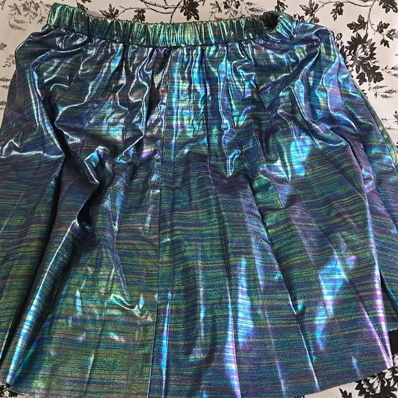 Iridescent Blue Skirt M19 - Picture 6 of 6